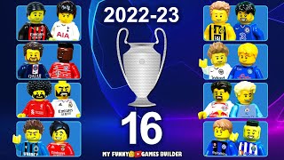 Champions League 2023 - Round of 16 | All 16 Qualified Teams in Lego Football