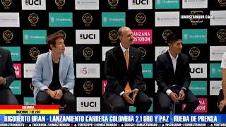 Rigoberto Uran "Prendan Los microfonos pues Huevones"  Rueda de Prensa