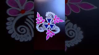 Mini muggulu design for beginners 🌺#rangoli #trending #shorts