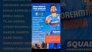 Team India T20 Squad vs South Africa #trending #shorts #youtubeshorts #ytshorts #cricket #short #ipl