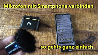 Lavalier Mikrofon mit Handy verbinden - Microfon mit Smartphone verbinden Bluetooth