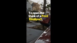 Discover The Hidden Trunk Latch In Your Ford EcoSport