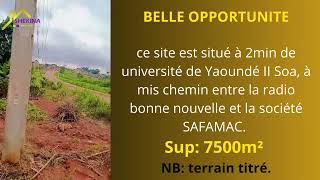 OPPORTUNITE!!! Terrain commercial titré et clôturé à vendre à Yaoundé lieu-dit Ebogo I - Soa,