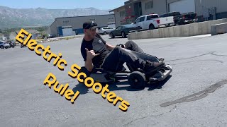 Electric Scooters at the shop! They're FAST!