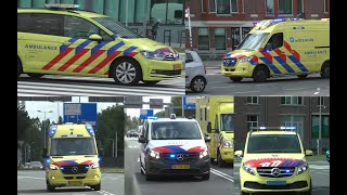 (versnellers!!)Verschillende ambu's, politie en transplantatie team met spoed Erasmus MC in R'dam!