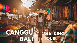 Walking Tour CANGGU Bali 🇮🇩 | Echo Beach, La Brisa Sunday Market, Batu Bolong Street Bali 2024