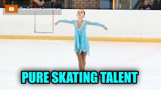 The FIFTH ELEMENT of Figure Skating! Ksenia Melkumova, 8 yo. Amazing Skating Skills