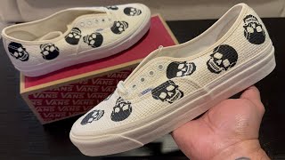 Vans Authentic Needle Point Skulls Unboxing And Review!