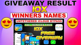 🎁😍 Giveaway Result Winner Names for Hfz Ramdisk Activator iCloud Bypass iPhone/iPad iOS 16.6/15.7.8