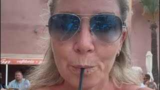 Just me, sucking, on a straw! It’s wall to wall sunshine and cocktails in sunny Spain today 😎😍☀️☀️