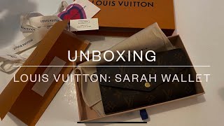 Unboxing: LOUIS VUITTON Sarah Wallet + What fits inside