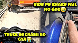 Almost crashed 😱 | Ride pe brake fail🥲 #crash #foryou #viral #bike