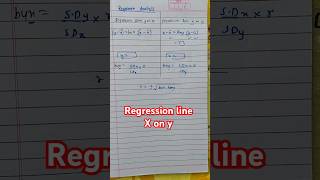 Regression Line X on y fybcom sem2 Basic questions MCQ & TRICK MATHS SCIENCE JEE CET COMMERCE hsc