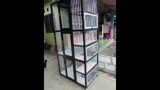 Kandang kucing hollow baja ringan 3pintu