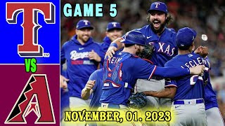 Rangers vs. D-backs [Game 5] World Series 2023  (11/01/23) Game Full Hightlights | Champion MLB 2023