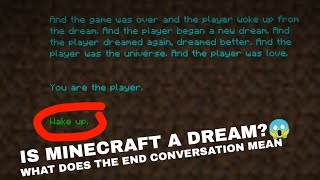 Is Minecraft a Dream?What does the End Conversation mean in Minecraft#viral#trend#gaming#shorts