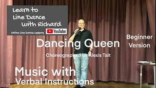 BEGINNER LINE DANCE LESSON 121 - Dancing Queen - Part 2 - Music with verbal instruction