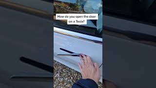 how do you open the door on a Tesla? CONFUSED?!