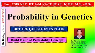 Probability in Genetics | genetics probability problems | CSIR NET LIFE SCIENCE