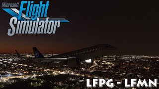 NIGHT FLIGHT! - MSFS 2020 - Paris To Nice | Timelapse