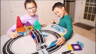 Magnetic Tiles Road Set Review | Cars Toys, Creative Magnet Building Blocks for Kids Toddler Toys