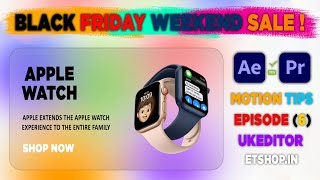 Motion graphics online shopping promo | black friday sale promo | smart watch product ads #etshop.in