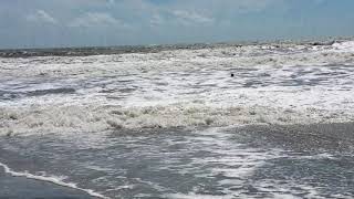 Folly Beach, SC - Day after Tropical Storm Florence passed by, Sunday, September 16, 2018