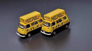 LV-201a Subaru Sambar Light Van with hot dog shop (yellow/black) figure