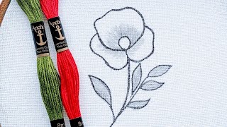 VERY  EASY AND BEAUTIFUL FLOWER HAND EMBROIDERY DESIGN FOR BEGINNERS