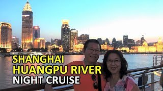 SHANGHAI HUANGPU RIVER NIGHT CRUISE. Spectacular view from VIP Upper Deck Cruise