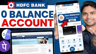 HDFC Bank Account Opening Online 2024 | HDFC Zero Balance Account Opening Online | HDFC Bank