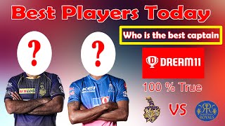 IPL 2020 - KKR vs RR | Today's Best Players | Dream 11 Team Prediction