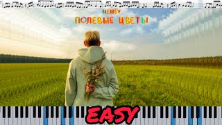 HENSY - Полевые цветы (кавер на пианино + ноты) EASY