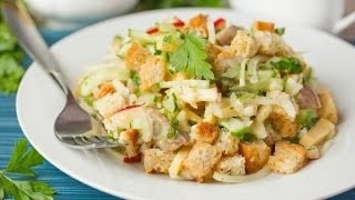 Вкусный салат с сухариками )