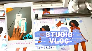 STUDIO VLOG | GOT A MACBOOK AND SOME NEW SILHOUETTE CAMEO BLADES | TAWANA SIMONE✿