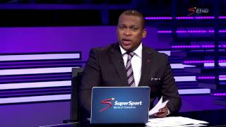 Robert Marawa in studio with William Shongwe and Farouk Khan