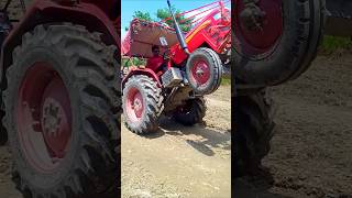 #shorts :- Mahindra Tractor Trolley Amazing High Stunt Video#shortvideo #ytshorts #youtubeshorts