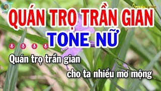 Karaoke Quán Trọ Trần Gian Tone Nữ ( Gm ) Nhạc Sống Mới || Karaoke Tuấn Kiệt