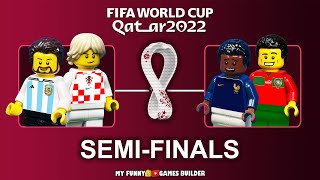 World Cup 2022 Semi-Finals preview: Argentina Croatia France Morocco - Qatar 2022 in Lego Football