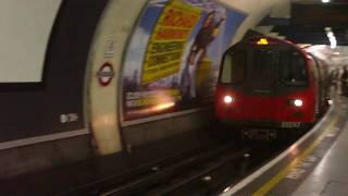 Northern Line Tube arriving at Embankment Station HD