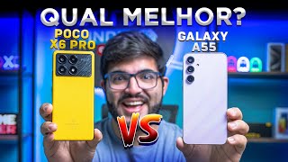 EITA! Poco X6 PRO perde para Galaxy A55? Qual comprar em 2024? COMPARATIVO