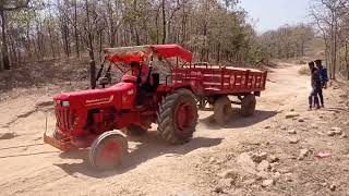 Mahindra Bhoomiputra 575 and  Yuvo 575, sand transporting from uneven steep slope of ghats.