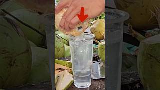 Fresh and sweet with coconut water. #coconut #satisfying #shorts #viralvideo #fruit