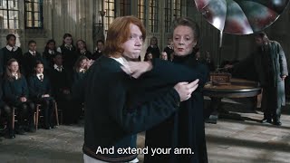 Ron's Ball dance practice with Professor McGonagall | Harry Potter and Goblet of Fire