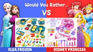 Elsa Frozen vs Disney Princess - What Would You Rather? [Eps. 5]