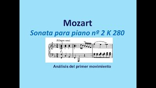 Mozart: Sonata nº 2 k. 280. Análisis del primer movimiento.