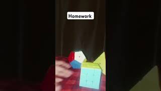 Classwork Homework and test on rubik's cube #comedy #puzzle #subscribe #comedy