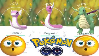 SHINY DRATINI EVOLUTION INTO DRAGONAIR AND DRAGONITE IN POKEMON GO !!