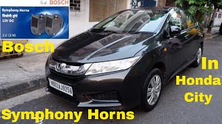 How To Install Bosch Symphony Horns In Honda City 6th Generation 2016 #carhorn #bosch #hondacity