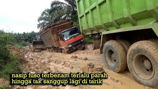 fuso Oren terbenam terlalu parah, hingga alat berat pun nyerah tak sanggup evakuasi